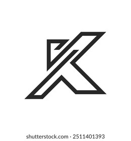 K letter logo vector. The simplicity of the K letter logo concept. Logo template for your business.