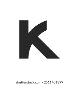 K letter logo vector. The simplicity of the K letter logo concept. Logo template for your business.