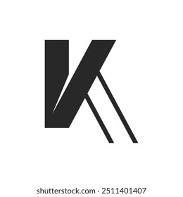 K letter logo vector. The simplicity of the K letter logo concept. Logo template for your business.