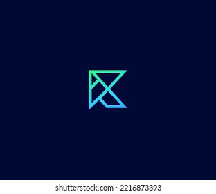 Plantilla de vectores de logotipo de la letra K Símbolo de monograma abstracto