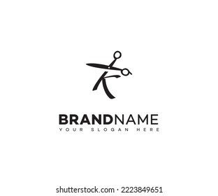 Logo de K Letter Vector Template, logotipo de salón de belleza