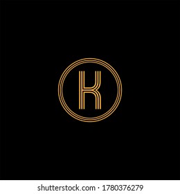 K letter logo vintage design