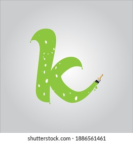 K letter logo with white background.
