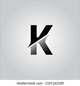 K letter logo. K Letter logo with white background. This is black letter logo. Use stylist fashion logo. Decorative design.