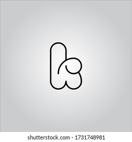 Logo de la letra K con fondo blanco.Icono de la letra bonita.