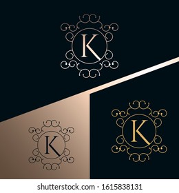 K Letter Luxury Logo template vector
