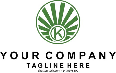 K letter mark logo design for food company  simple concept 