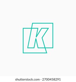 k letra marca quadrado logotipo vetor ícone ilustração