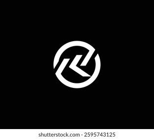 K letter minimal clean logo design