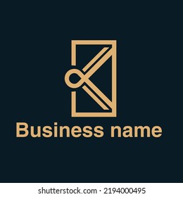 Letra K vector de logotipo mínimo