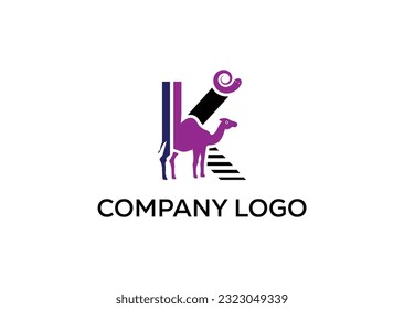 K letter Modern abstract Creative digital animal logo. vector illustration logo. modern style Awesome logo in shape a template Mode flat.