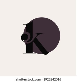 Letra K Arte vectorial de diseño de logotipo moderno