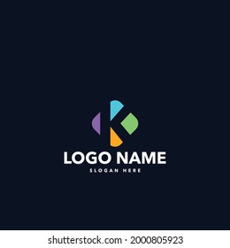 k letter modern logo design concept