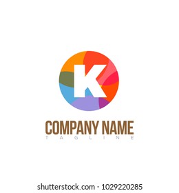 K LETTER MODERN LOGO TEMPLATE