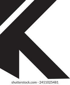 Diseño de logotipo vectorial moderno de letra K