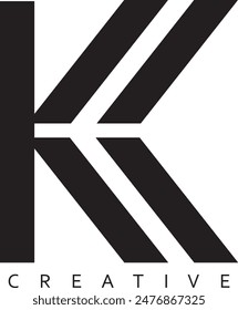 K letter modern vector logo 