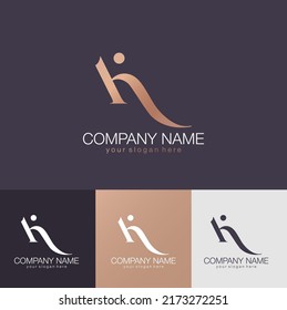 Monograma de letra K. Elegante logo lujoso de K. Estilo caligráfico. Identidad corporativa y logotipo personal. Diseño de vectores.