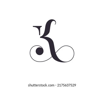 K Letter Monogram Elegant Luxury K Stock Vector (Royalty Free ...