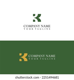 K letter monogram logo with negative space B elegant letter.