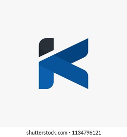 K letter monogram logo vector design