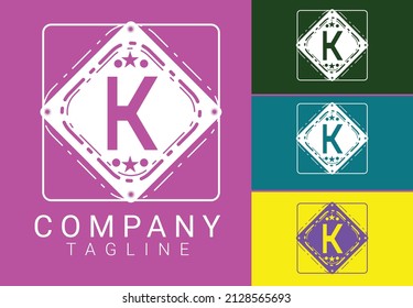 K letter new logo and icon design