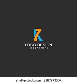 K Letter With Number 7 Real Estate Logo Design Vector Illustration