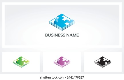 K Letter Pages Sheet Logo