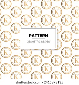 K letter Pattern with circle outline golden color luxury style | Textile pattern design fashion, Textile pattern design, Fashion, Packaging, Branding