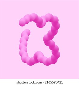 K letter pink cotton candy logo design. Vector shinny isolated font for app logo, , design element, poster and headline etc.