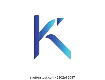 diseño de logotipo de forma de letra k aislado en blanco 