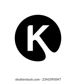 k letter shape logo design