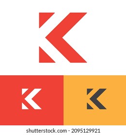 k letter in shape vector logo design