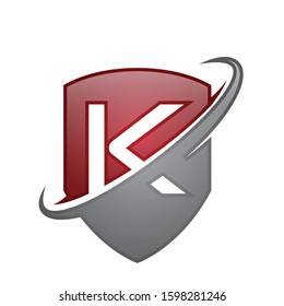 K Letter with Shield Logo