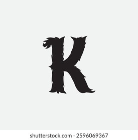 K letter silhouette graphic element Illustration template design
