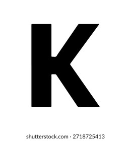 K Buchstaben Silhouette Vektor flache Illustration Design.