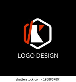 k letter for simple logo design