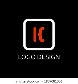 k letter for simple logo design