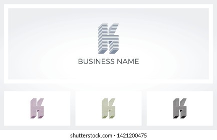 K Letter Stack Layer Logo