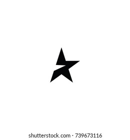 k letter and star vector logo