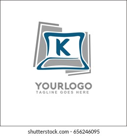 K Letter tech Technology Logo Template