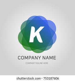 k letter triangle shape logo with modern concept