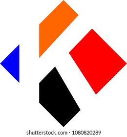 k letter vector logo