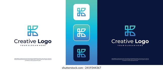 k letter vector logo abstract template