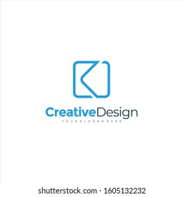 K letter vector logo design template. Business logo. Minimalistic brand identity