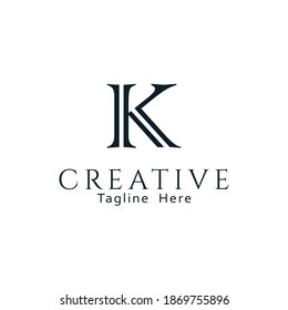 K letter vector logo design (sign, symbol, icon, emblem)