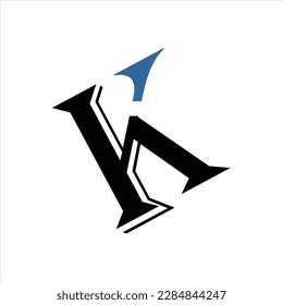 K letter vector logo design symbol name company