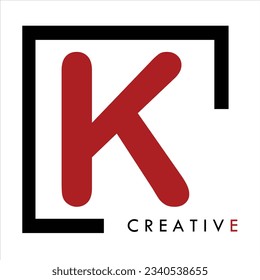 Diseño de logotipo vectorial de letra K nuevo 