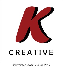 K Letra Vector Diseño de Logo Creativo
