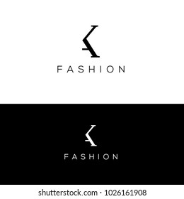 K letter vector logo. K letter initial. Fashion brand identity