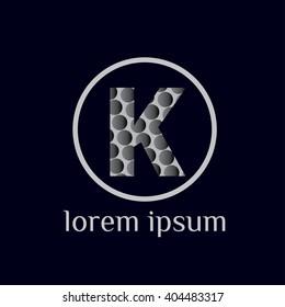  K letter vector logo. Luxury vintage letter K.